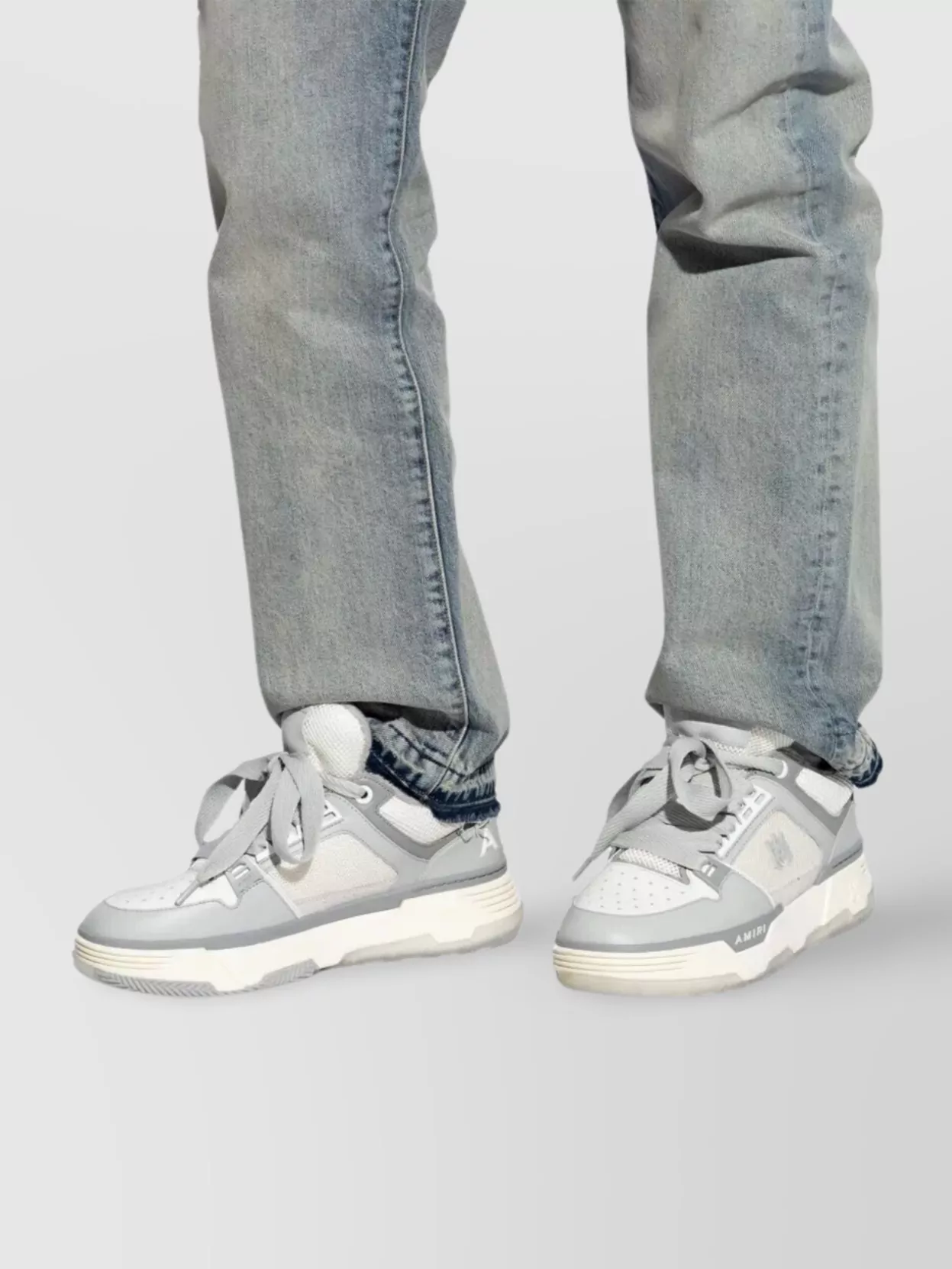 Amiri Toe Perforated Rubber Sole Sneakers