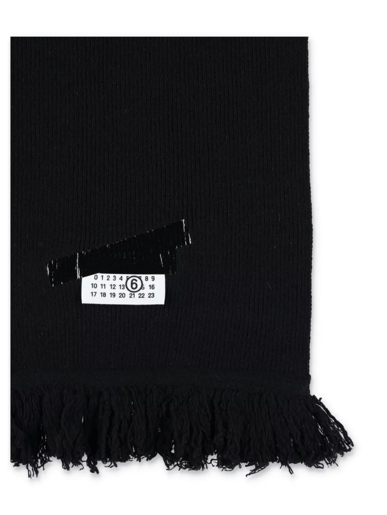 Mm6 Maison Margiela Fringed Ribbed Texture Scarf