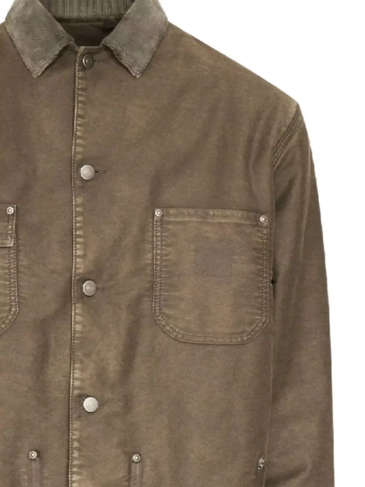 Maison Margiela Buttoned Corduroy Jacket Flap Pockets