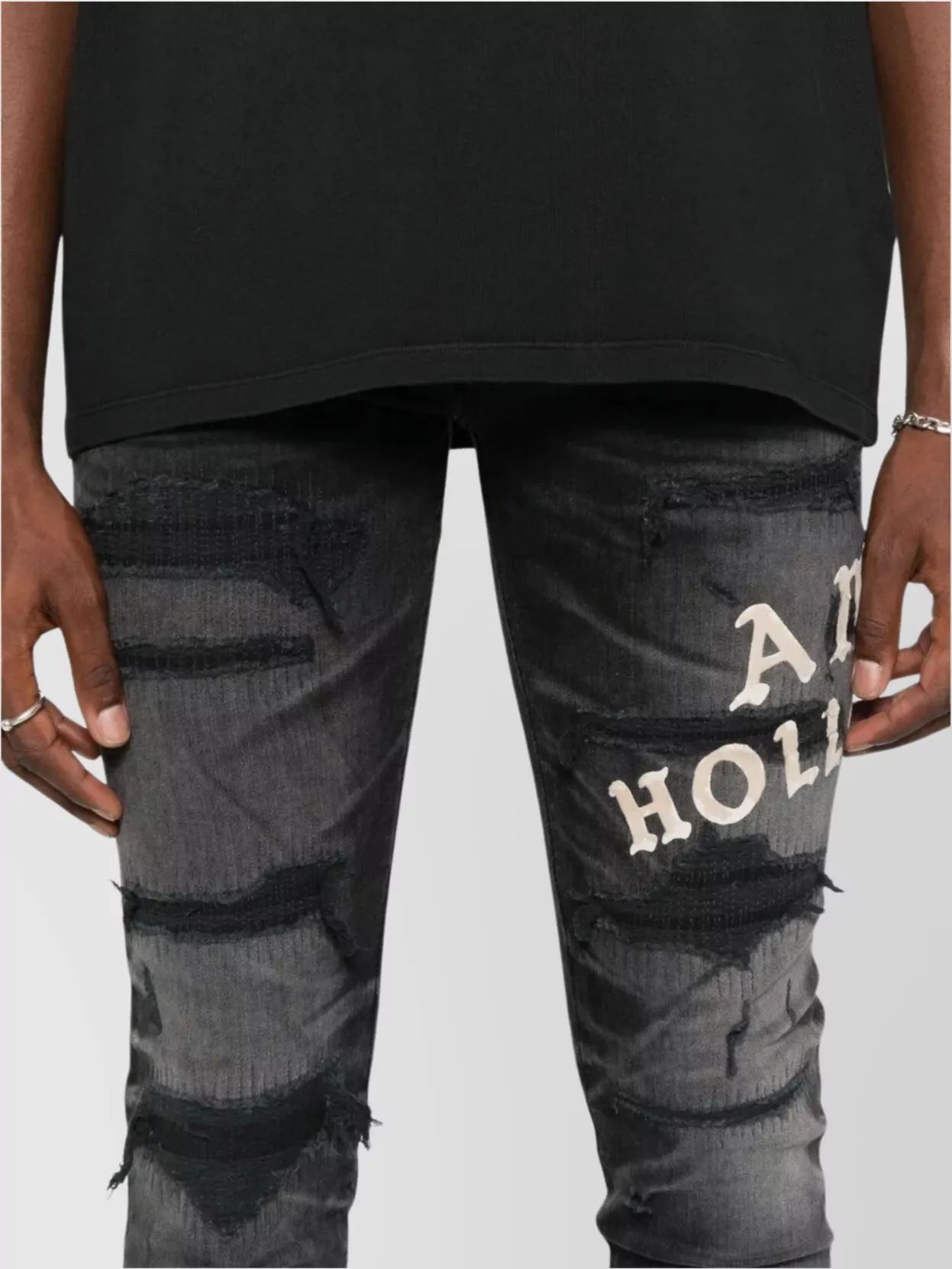 Amiri Hollywood Repaired Jean Distressed Skinny Jeans
