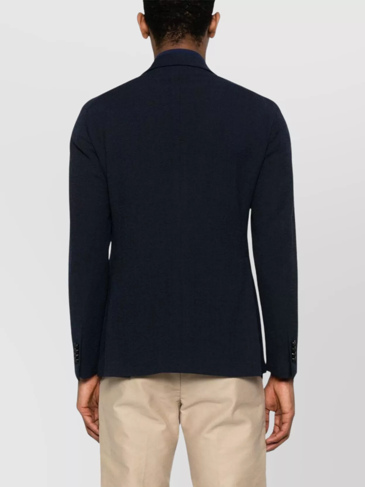 Tagliatore Tailored Blue Double-breasted Jacket With Notched Lapel