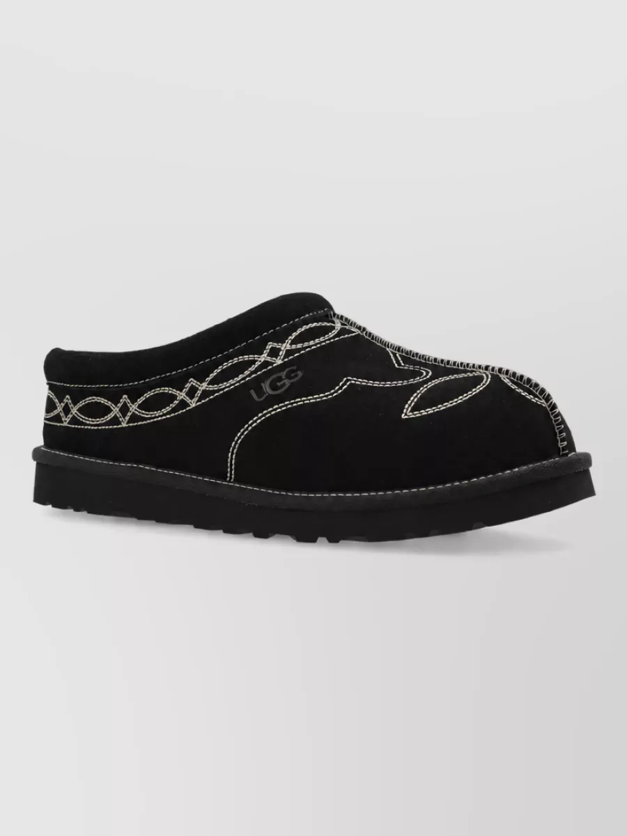 Ugg Embroidered Suede Slippers