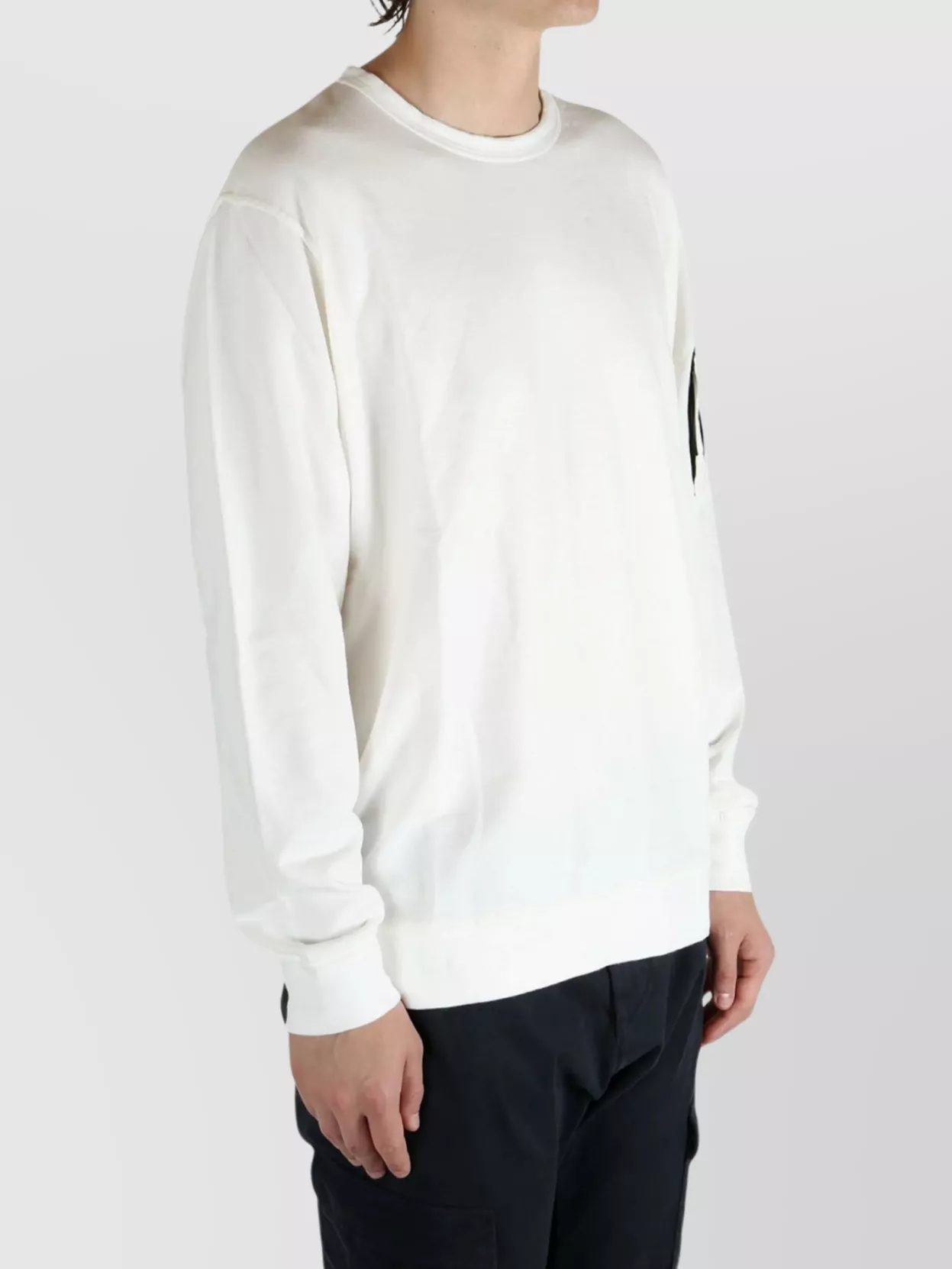 C.p. Company Fleece Crewneck Sweatshirt Arm Pocket