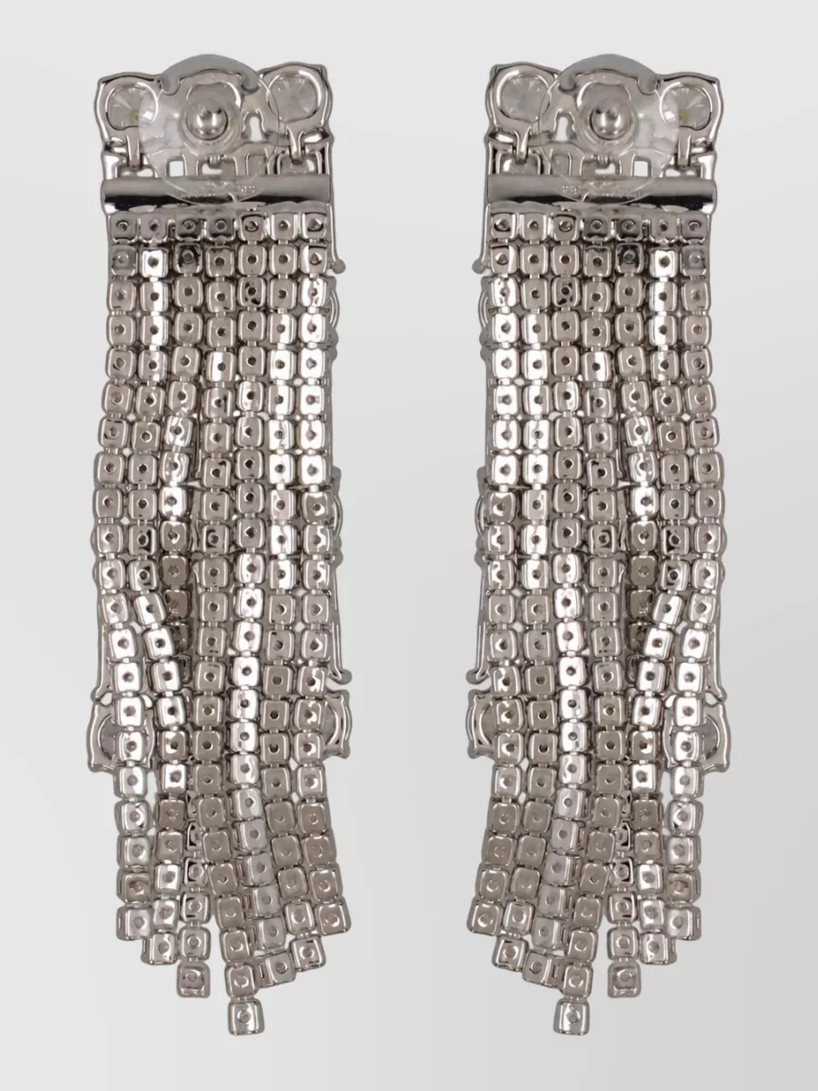 Self-Portrait crystal drop earrings
