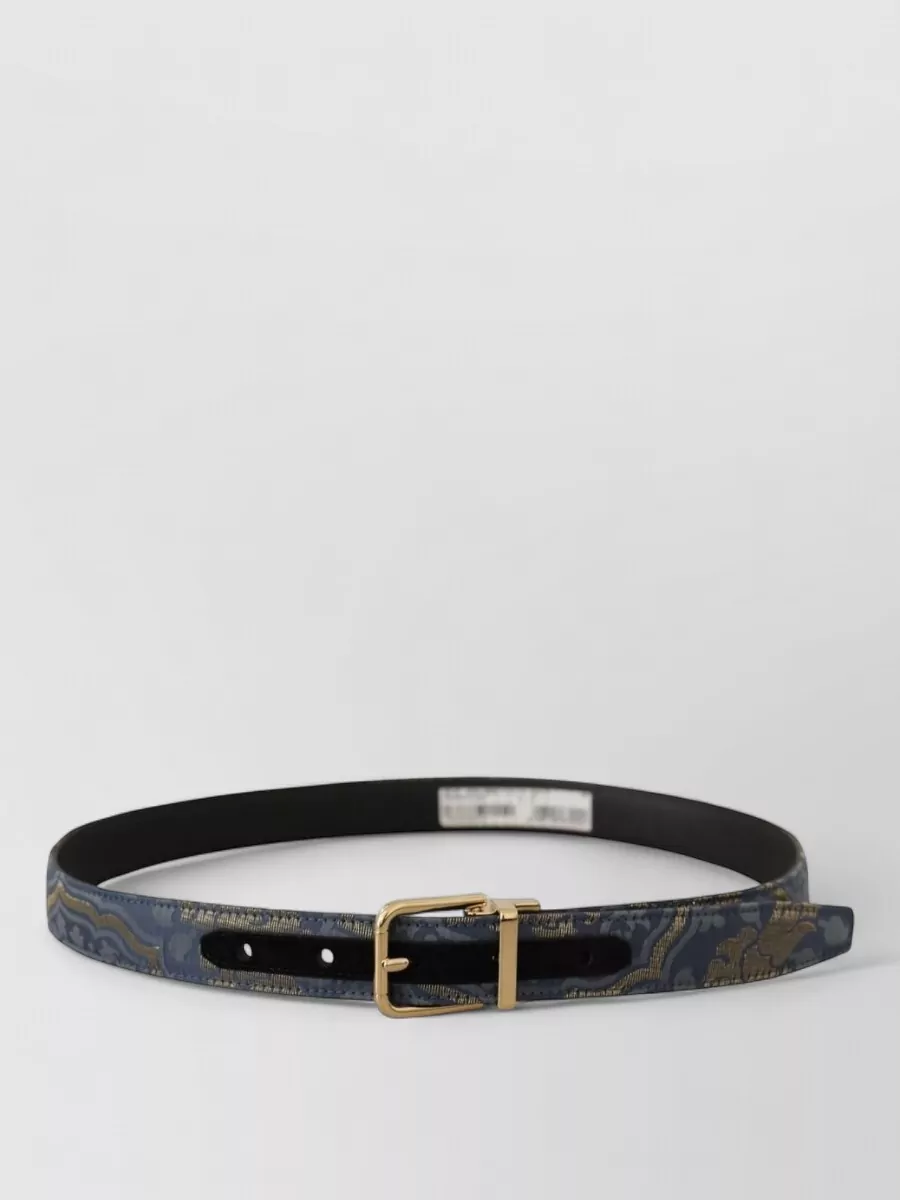 Dolce&Gabbana Leather Jacquard Belt