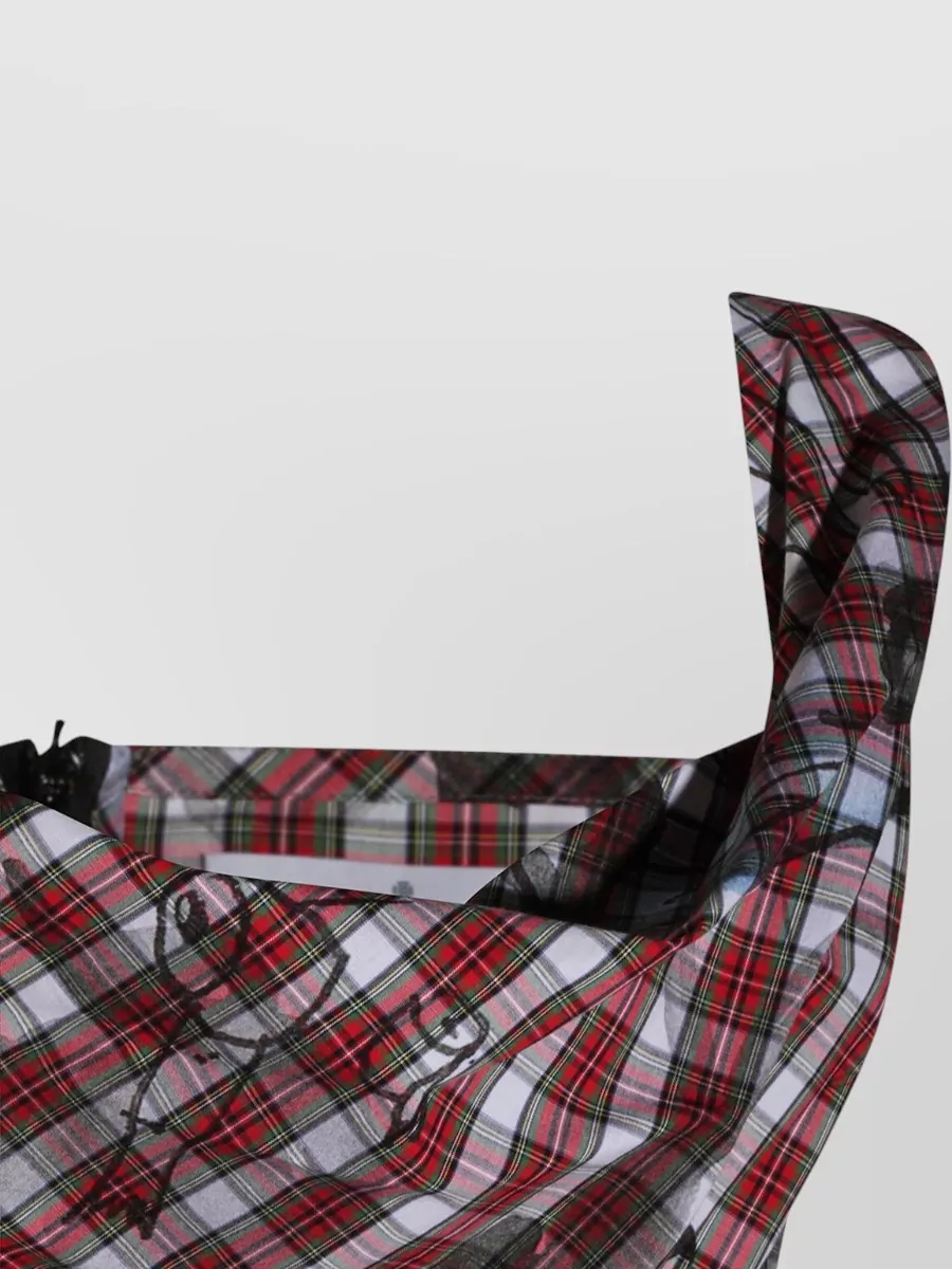 Vivienne Westwood Knee Length Dress Asymmetric Hem Plaid