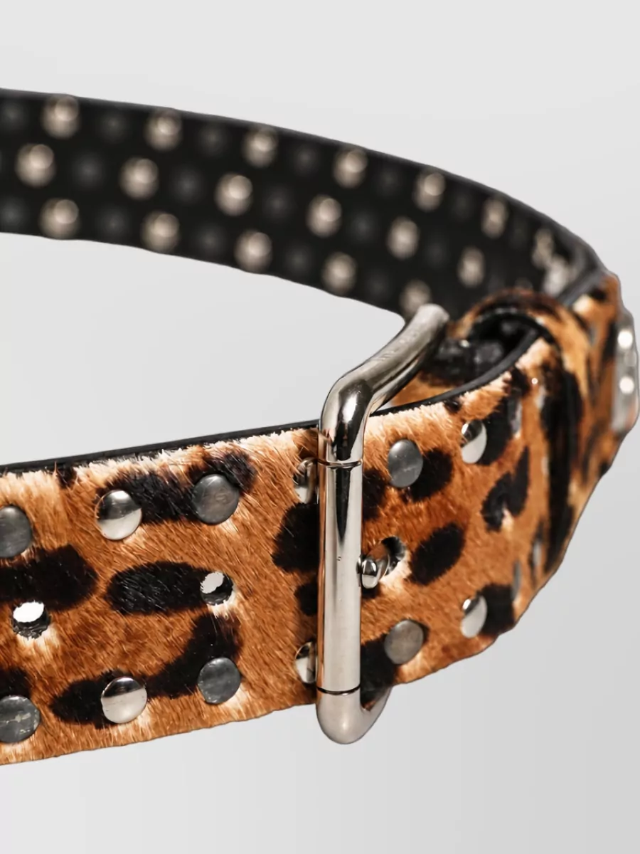 Dolce&Gabbana Calf Hair Studded Belt