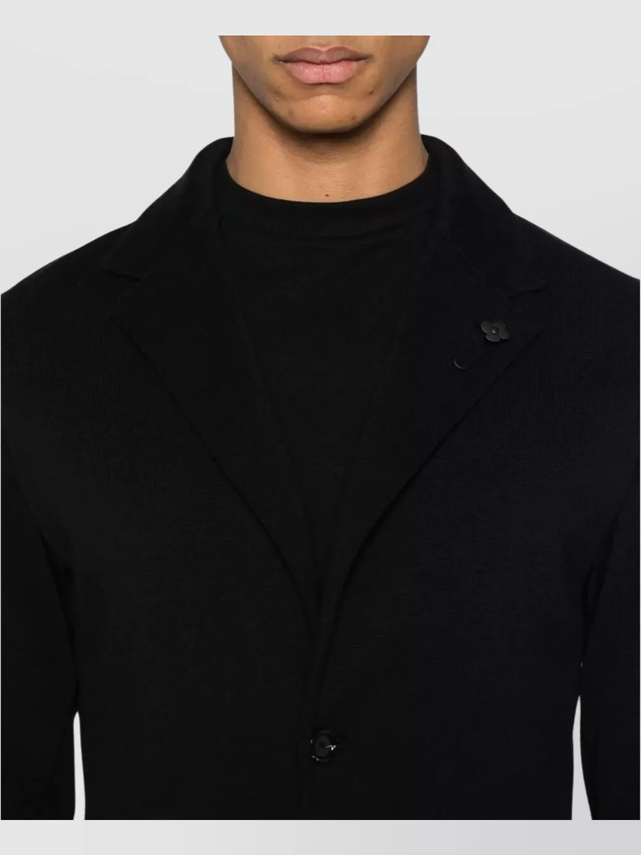 Lardini Men's Knit Blazer With Lapels And Vent