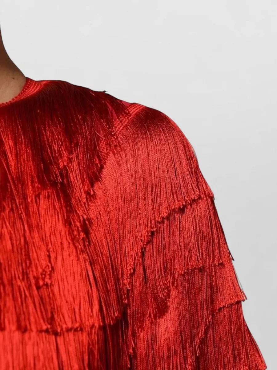 Dolce&Gabbana Silk Fringe Knee-Length Dress