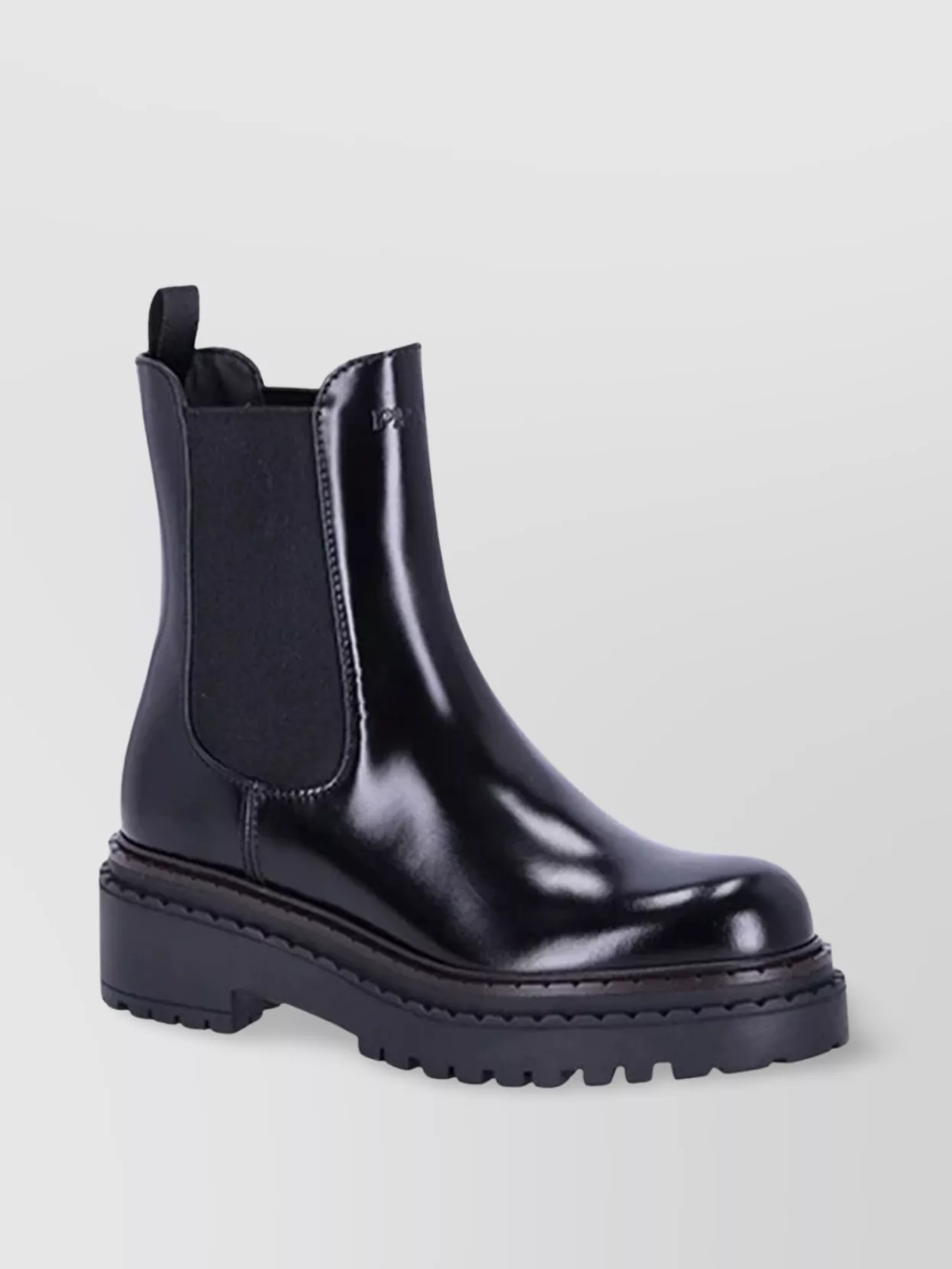 Prada Chunky Sole Glossy Finish Boots