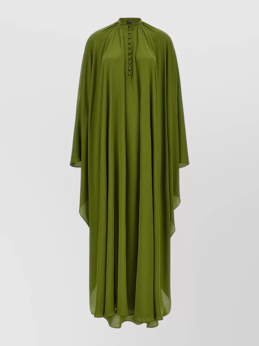 Tom Ford Silk hooded asymmetric maxi dress