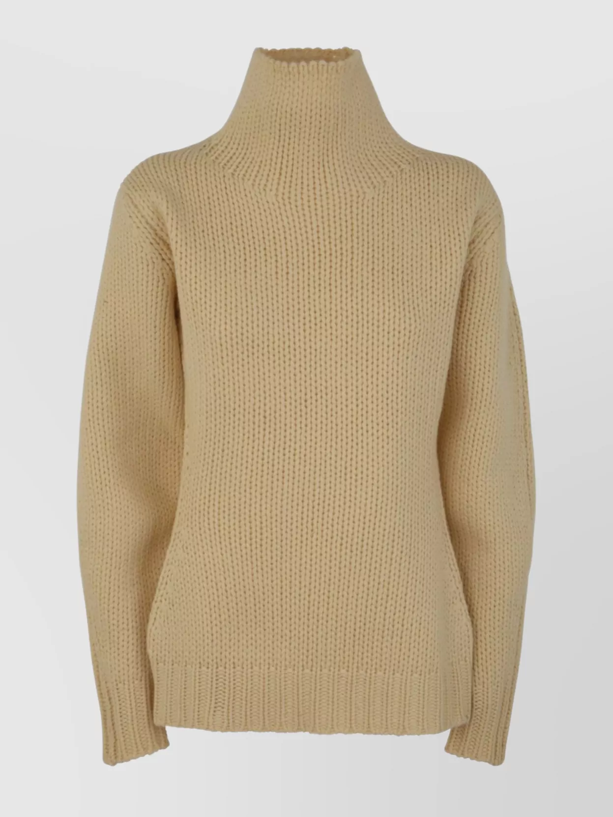 Jil Sander Long Sleeved Hign Neck Sweater Clothing In Neutral