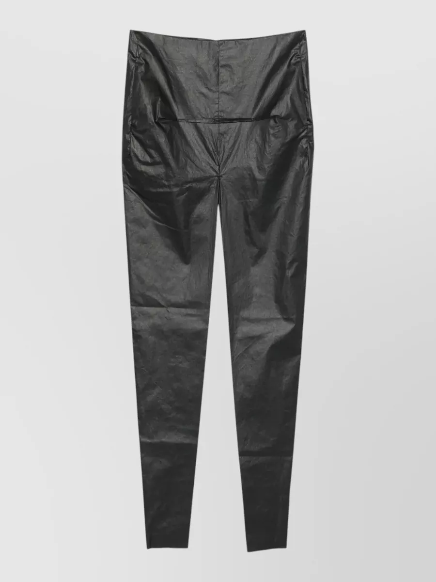 Rick Owens Maxi Skirt With High Slit And Textured Finish