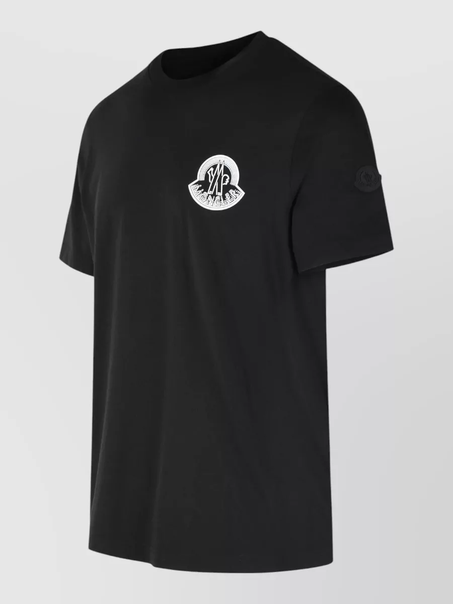 Moncler Cotton Crew Neck T Shirt Short Sleeves