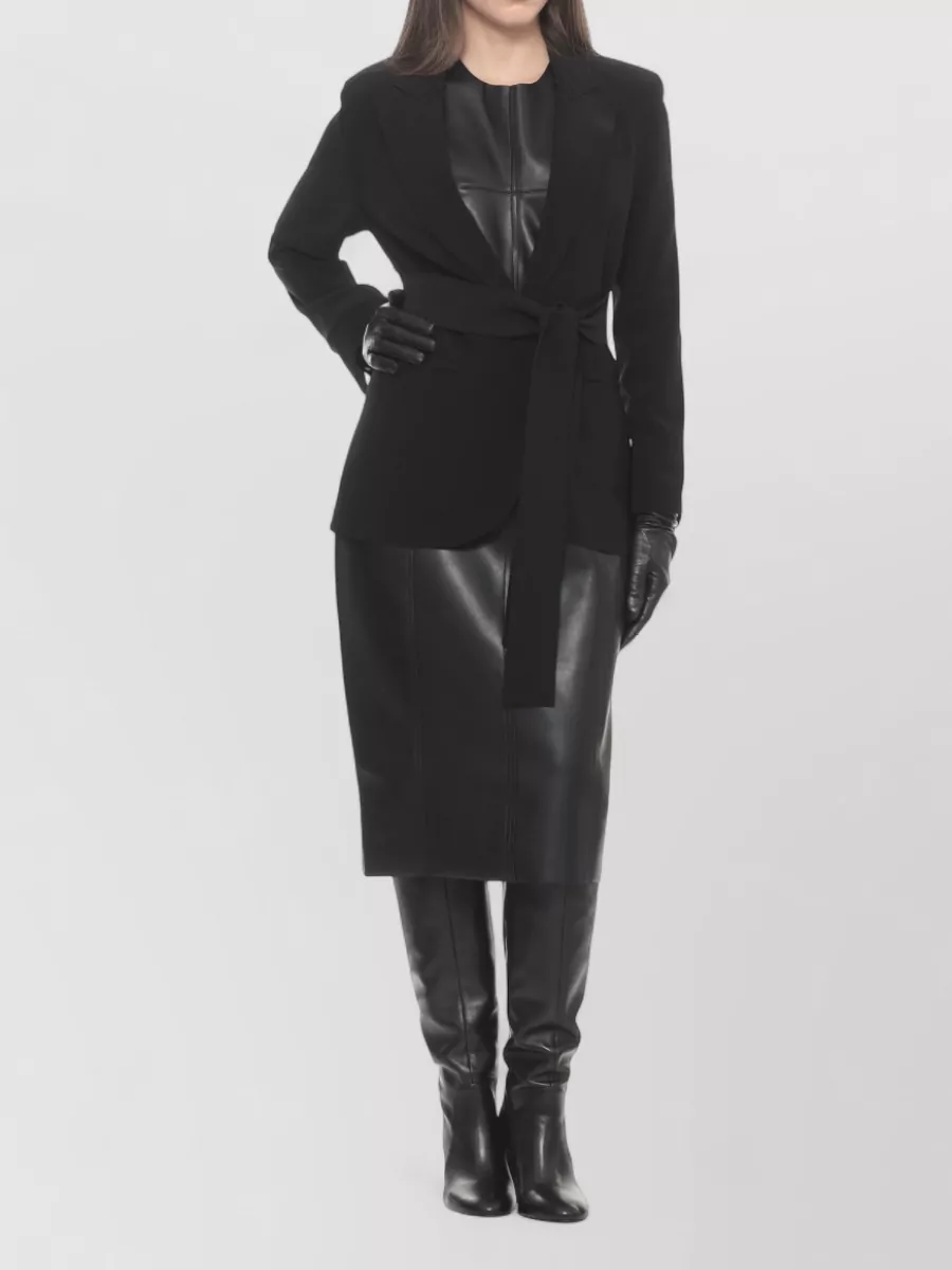 Norma Kamali Crew Neck Sleeveless Midi Dress Vent