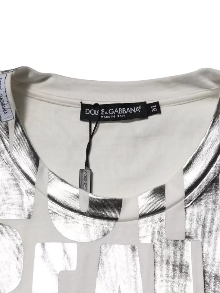 Dolce&Gabbana Cotton Slogan Print T-Shirt