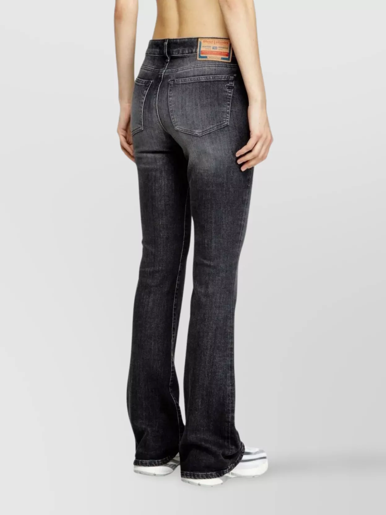 Diesel Womens 02 1969 D-ebbey Boot-cut Denim Jeans In Black