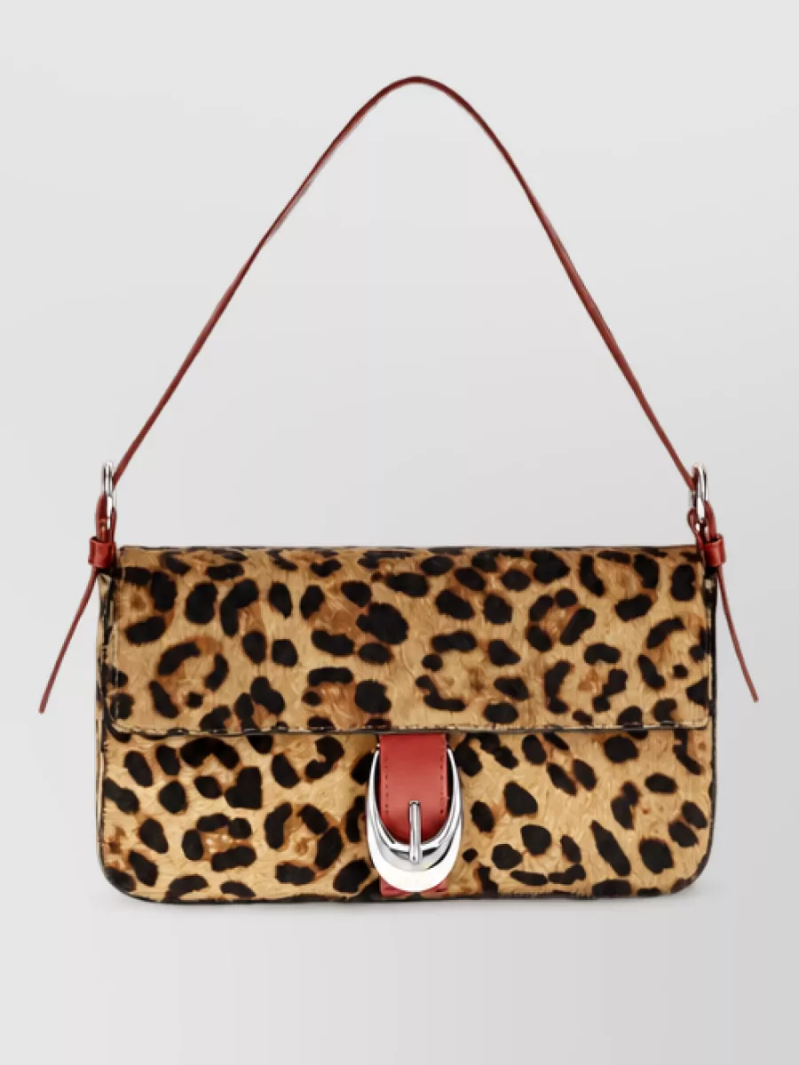 Staud na calf leather clutch bag
