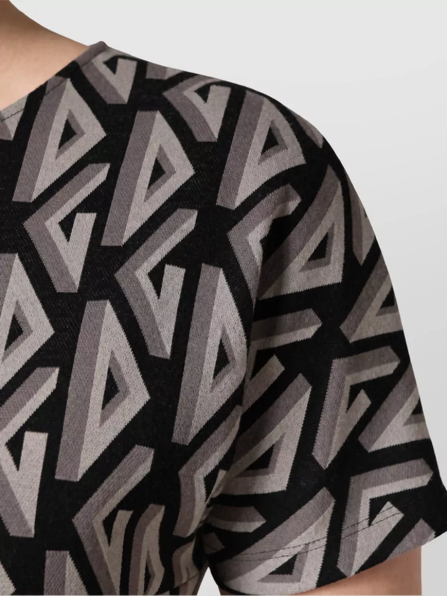 Dolce&Gabbana Cotton Logo Print Knee-Length Dress