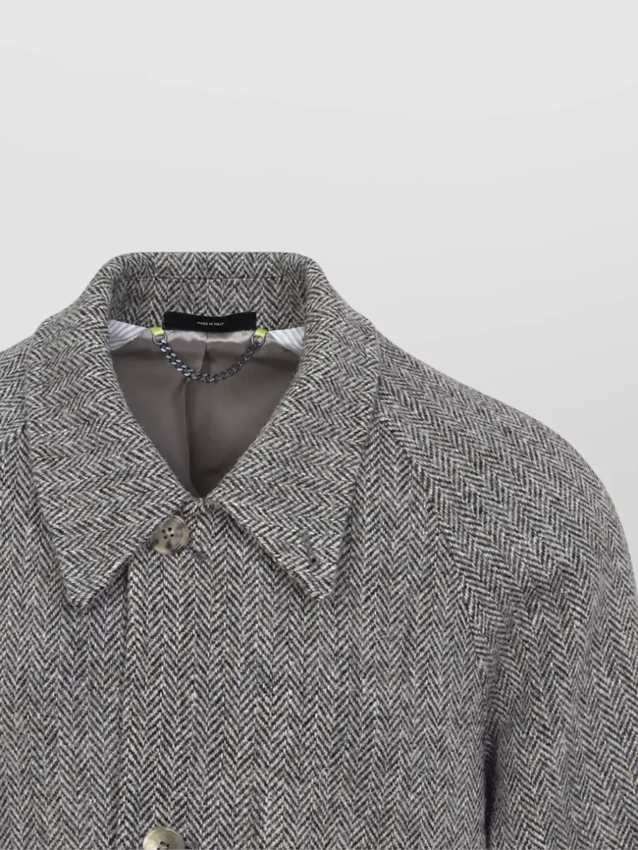 Paul Smith wool long single-breasted belted coat