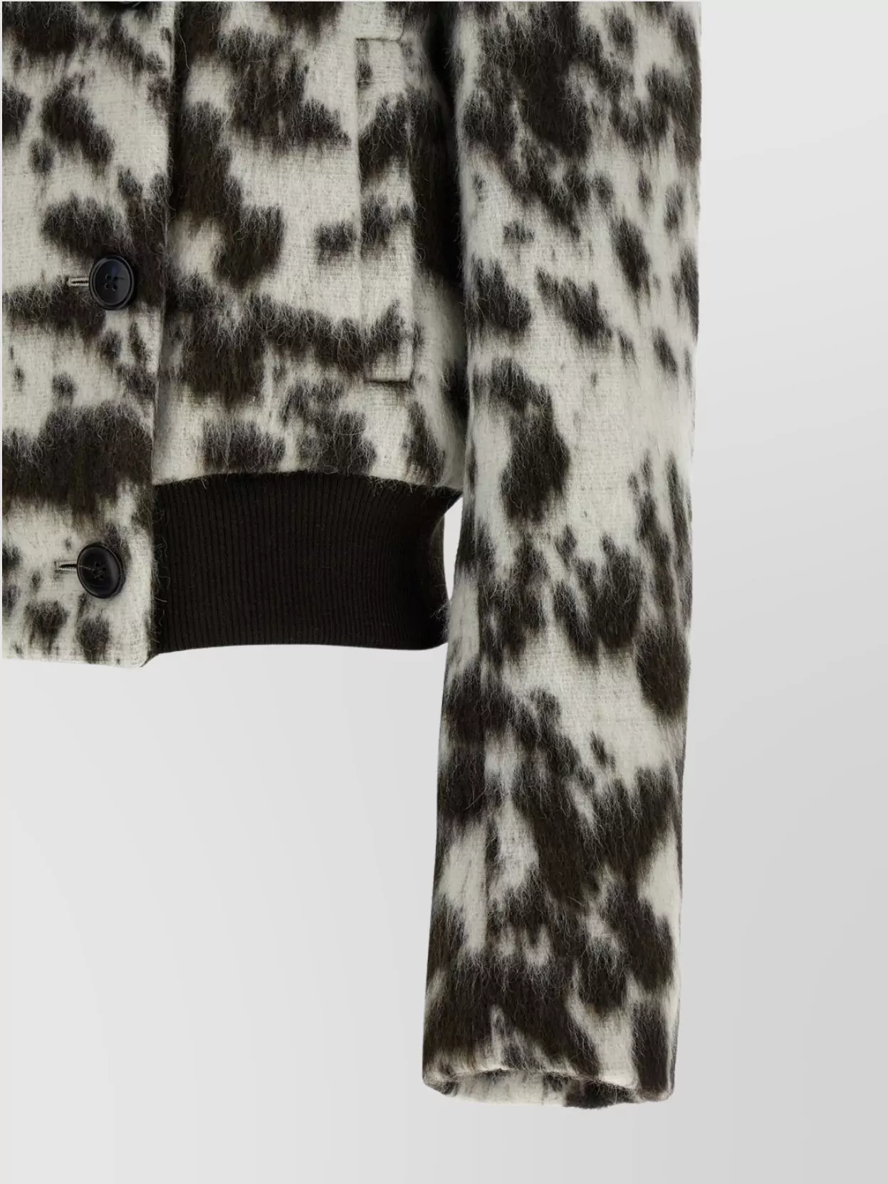 Dries Van Noten Animal Print Double Breasted Long Sleeve Coat In Multi