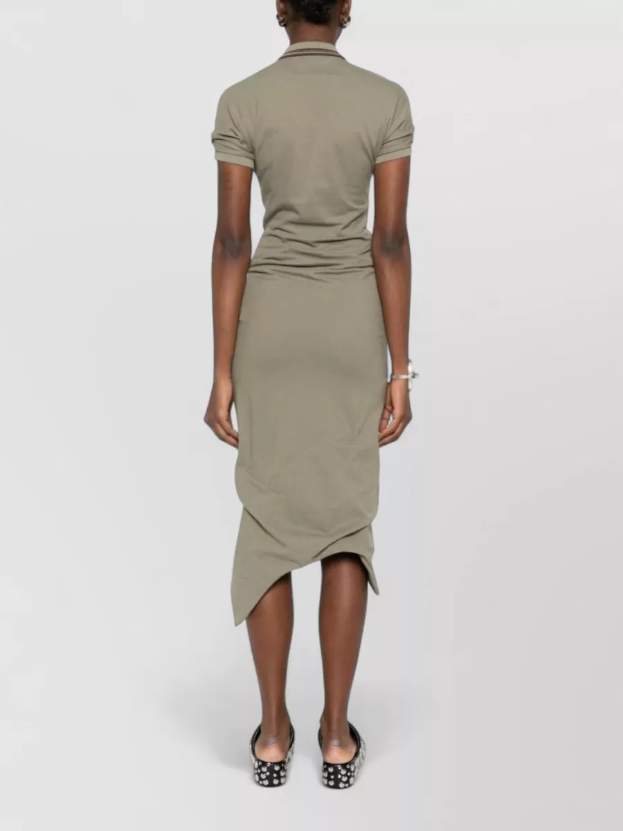Vivienne Westwood Midi Dress Ruched Detailing Short Sleeves