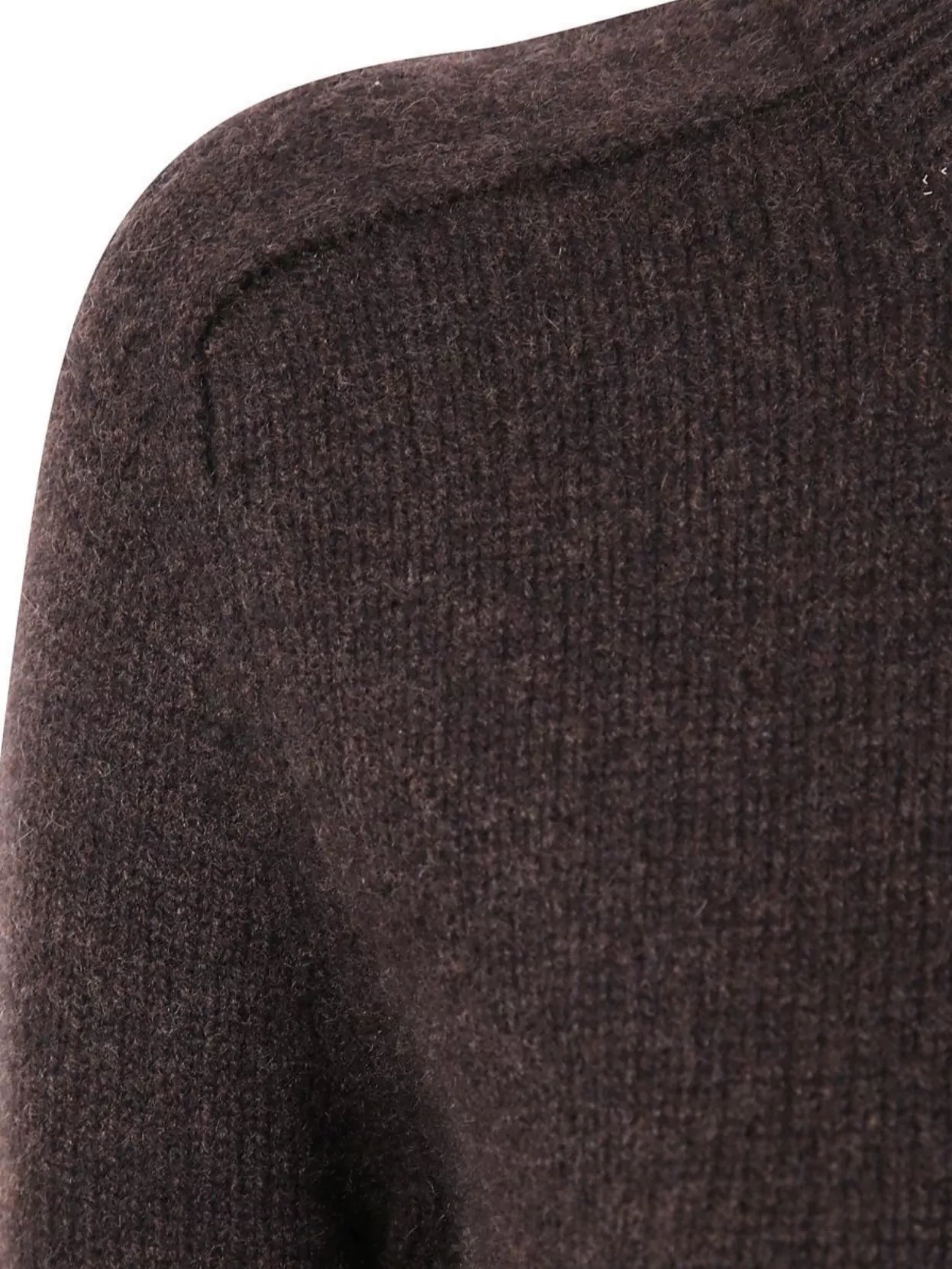 Kujten Ribbed Cuff Long Sleeve Knit Sweater