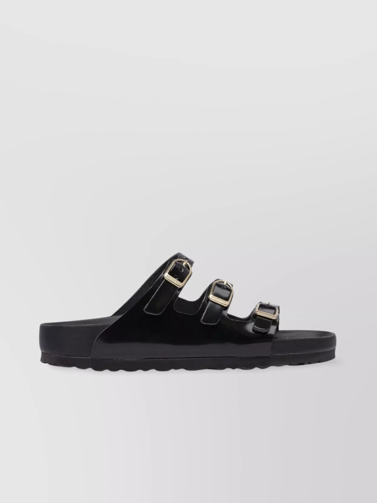 Birkenstock Triple Buckle Open Toe Flat Sole Sandals