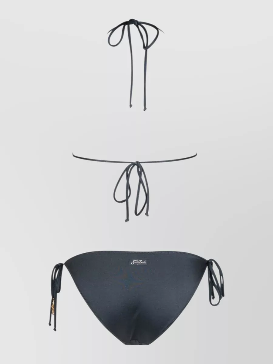 Mc2 Saint Barth Glossy Triangle Bikini With Charms