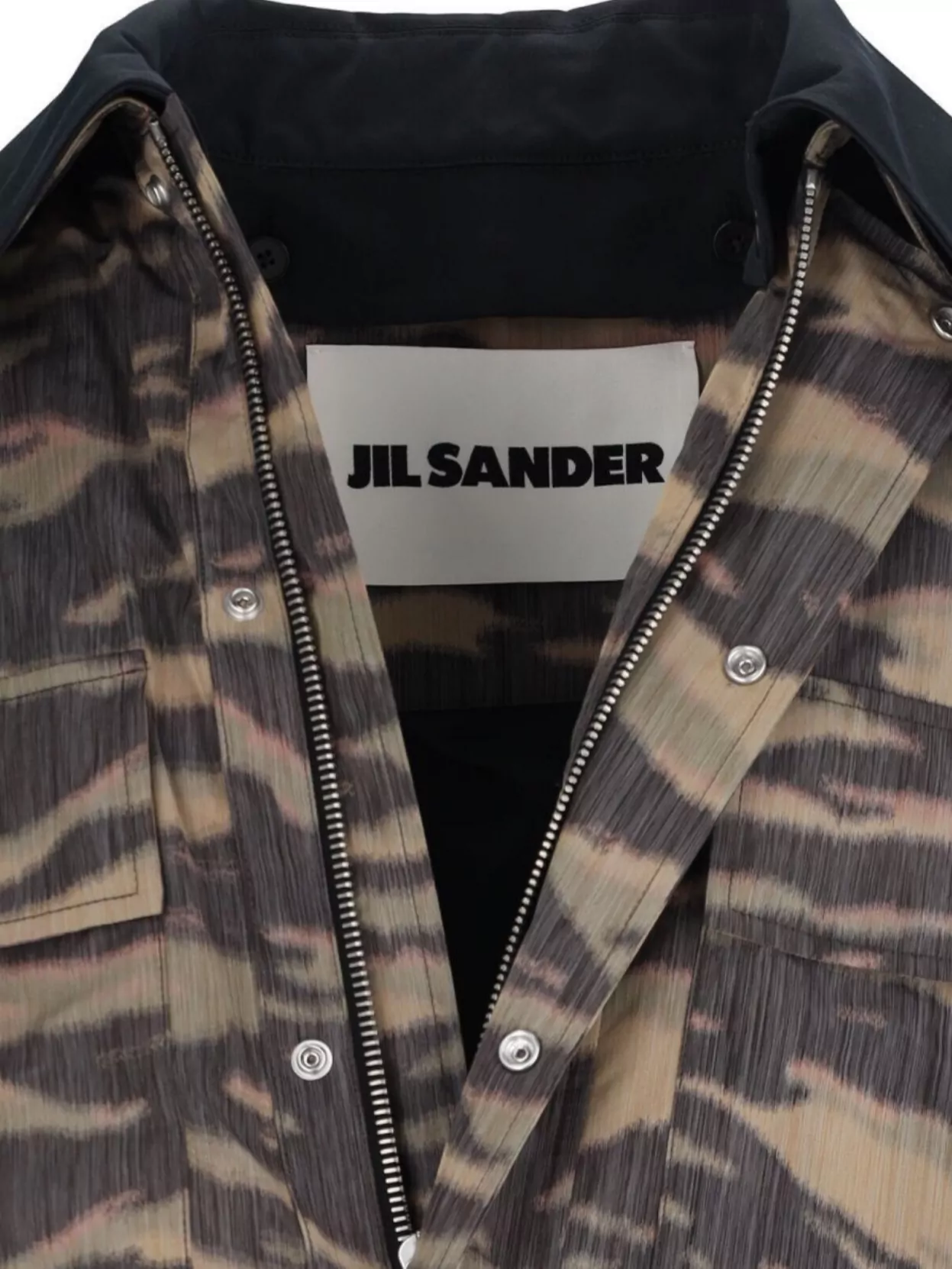 Jil Sander Camouflage print pointed collar long sleeve