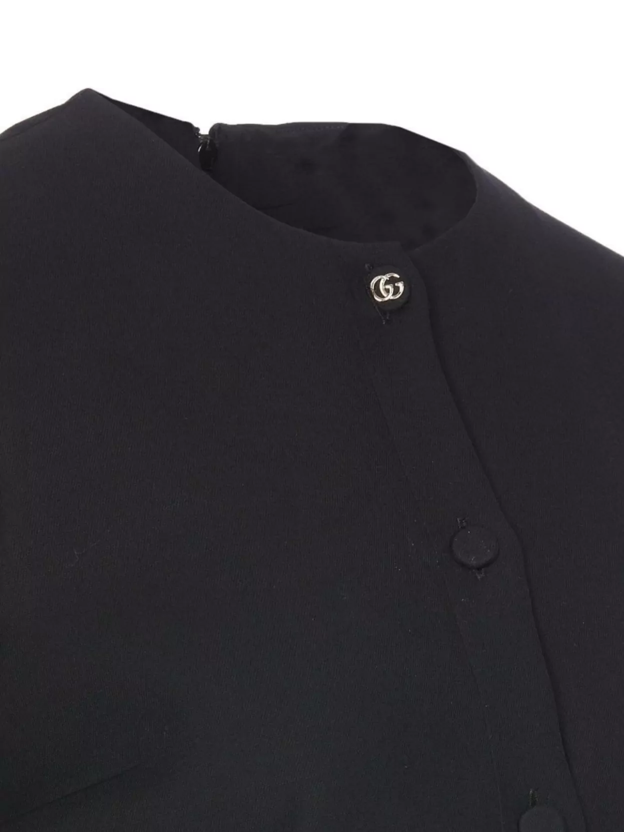 Shop Gucci Front Buttoned Mini Dress With Back Slit