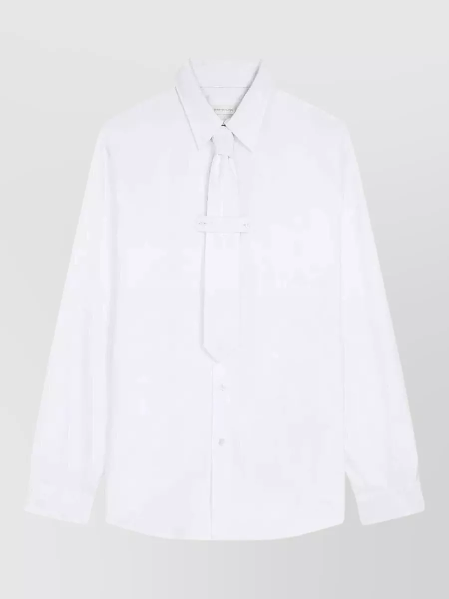 Dries Van Noten cotton regular-fit shirt with integrated tie
