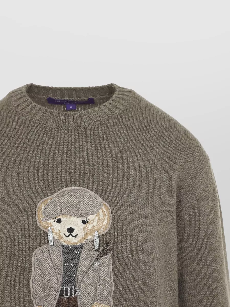Ralph Lauren Collection Embellished Cashmere Crew-Neck Sweater