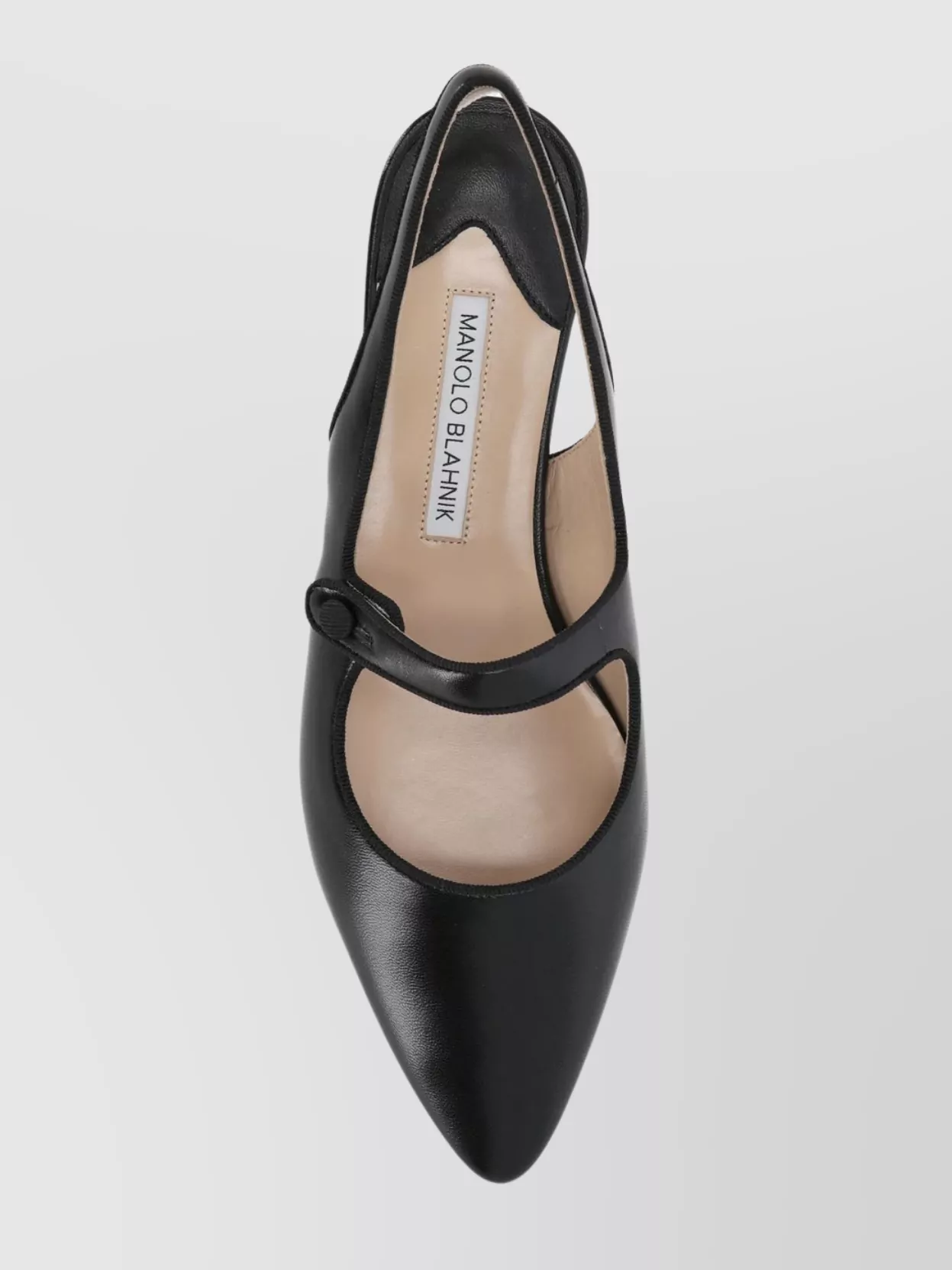 Manolo Blahnik Buttoned Strap Mary Jane Slingback Pumps