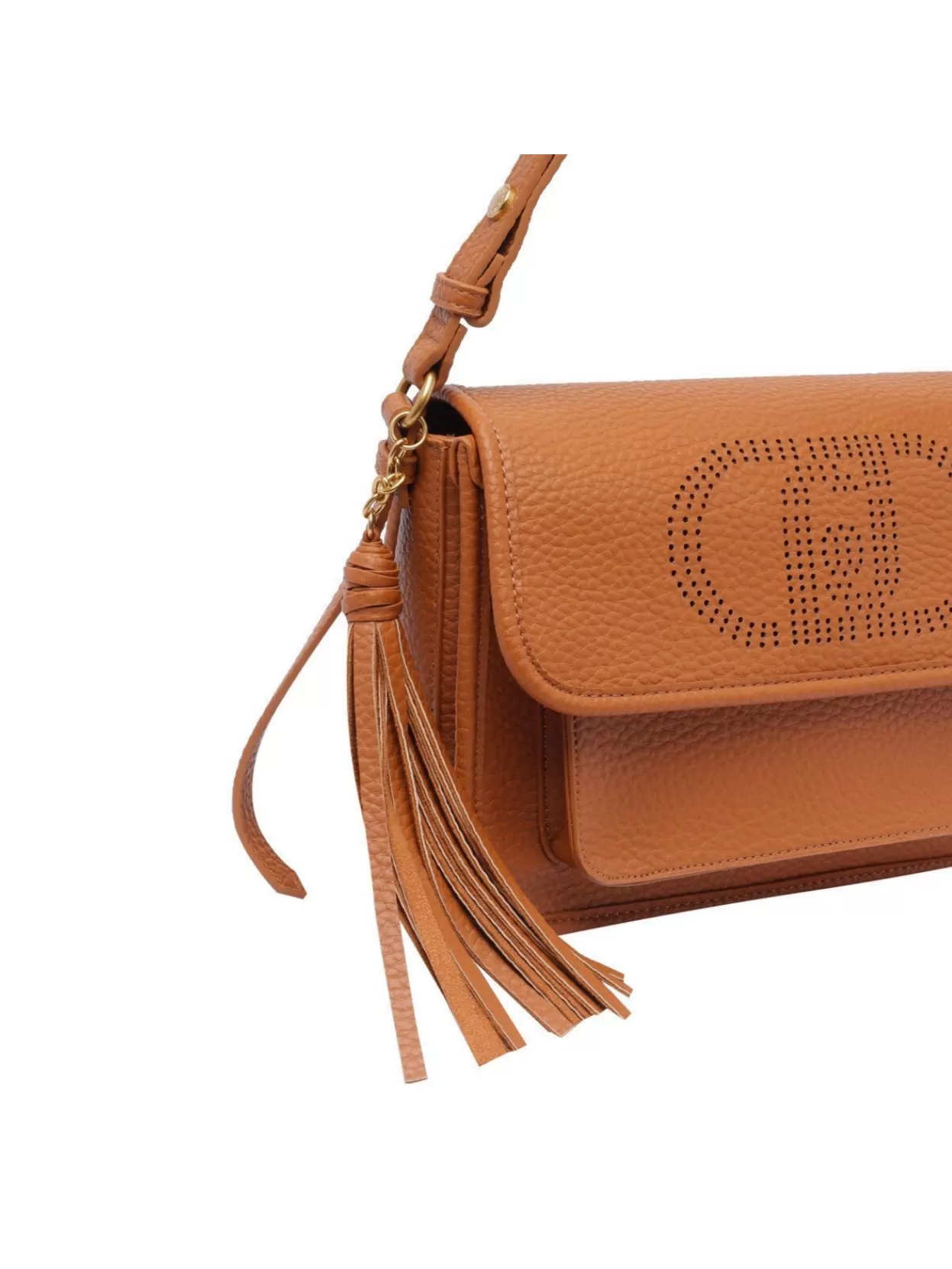 LIU •JO CROSSBODY BAG WITH ADJUSTABLE SHOULDER STRAP AND TASSEL DETAIL
