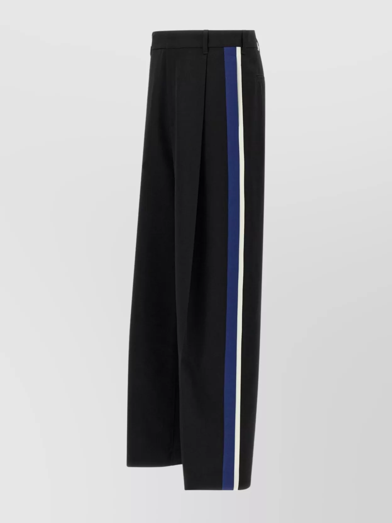 Marni Wool Trousers With Pleated Front And Side Stripe