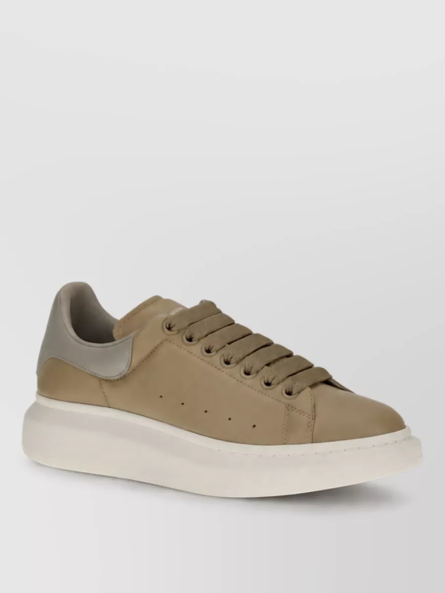 Alexander McQueen calf leather platform sneakers