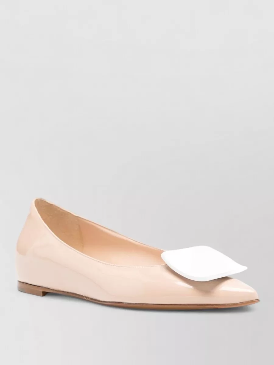 Roberto Festa leather pointed-toe ballerina shoes