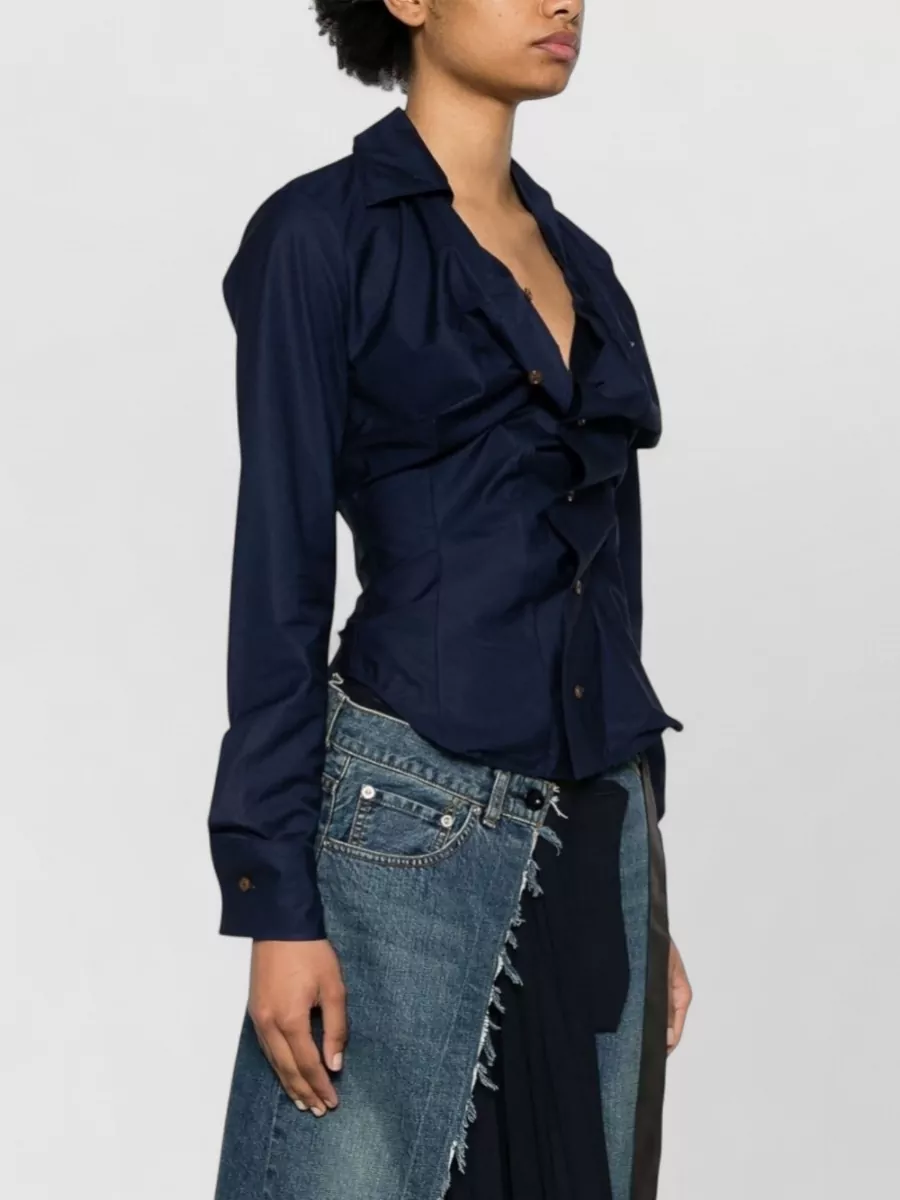Vivienne Westwood Draped Asymmetric Long-Sleeve Shirt
