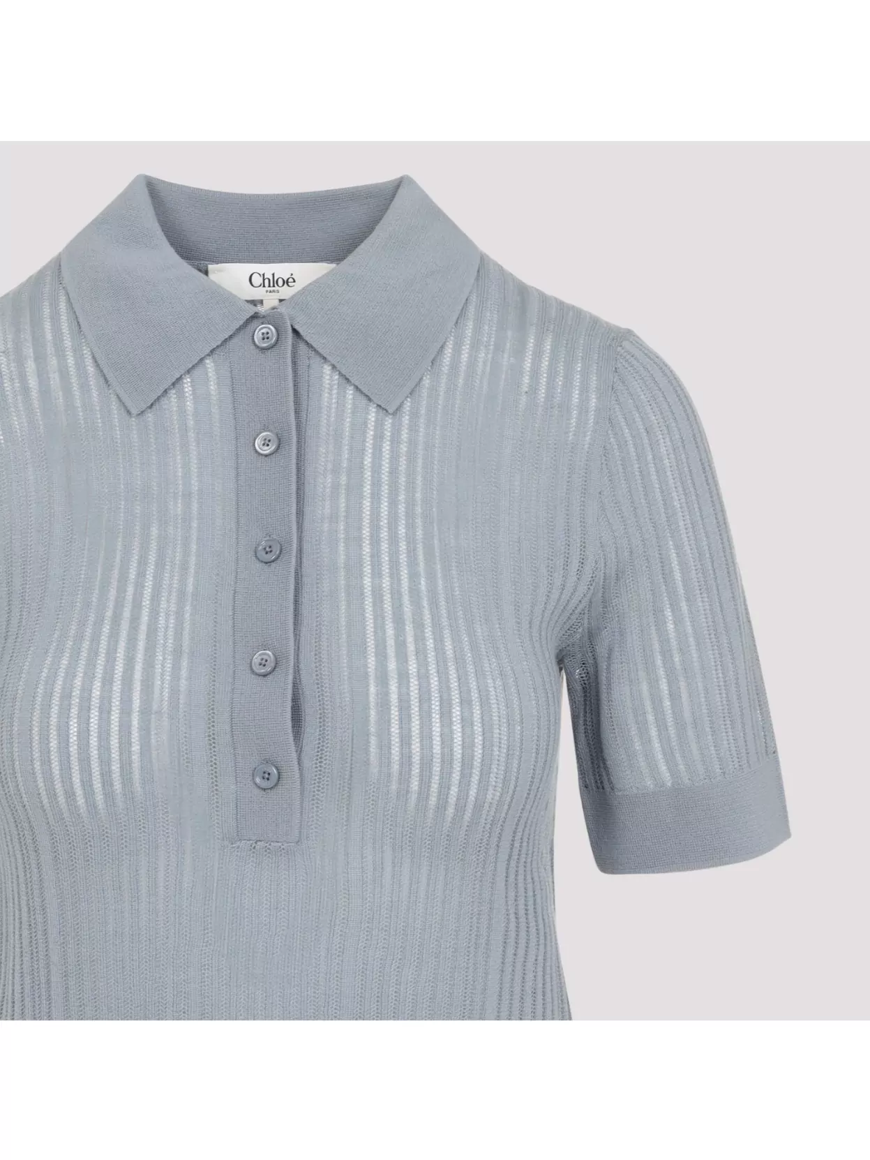 Chloé Wool Knit Polo T-shirt