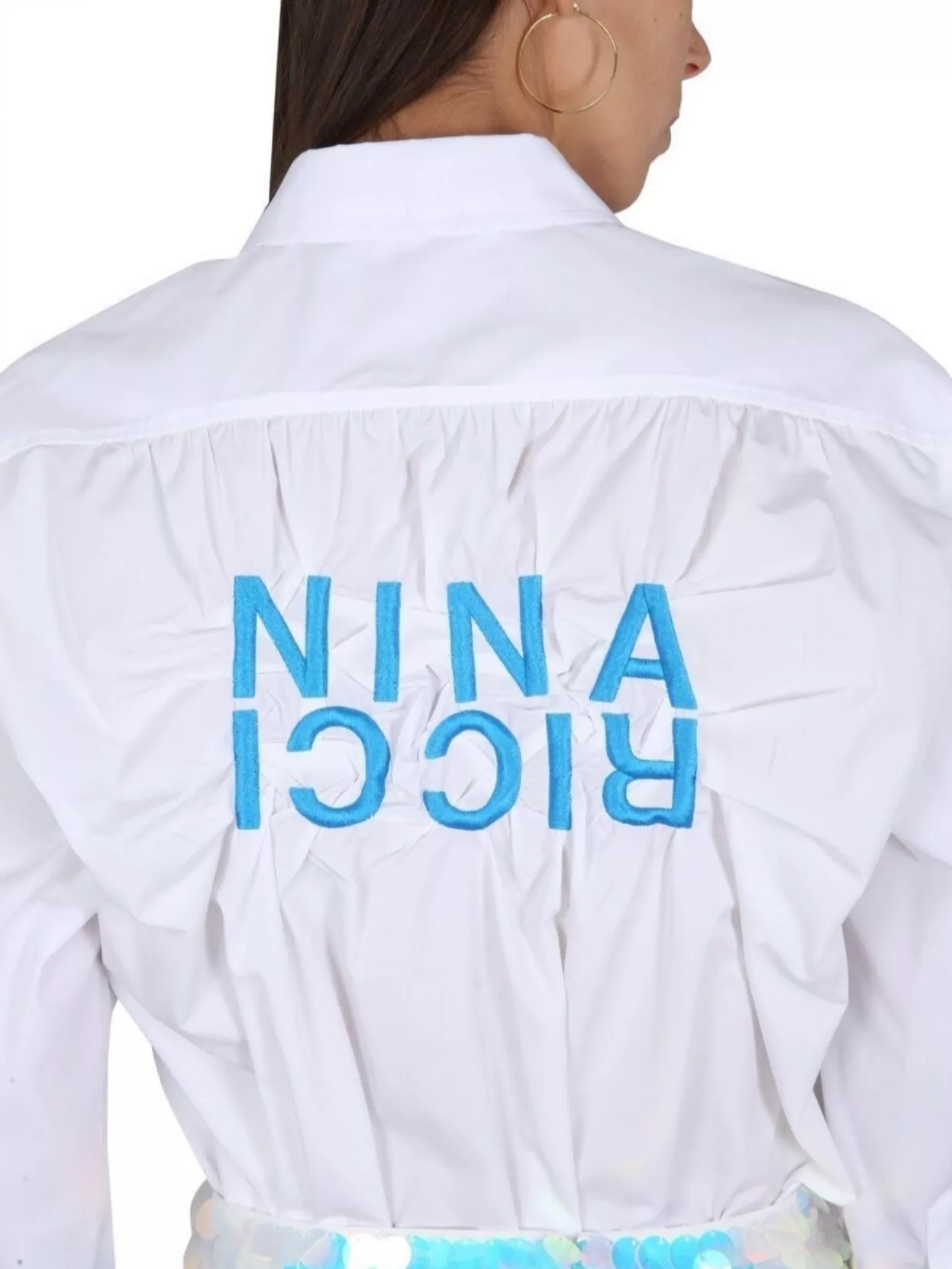 Nina Ricci Relaxed Fit White Button Closure Shirt