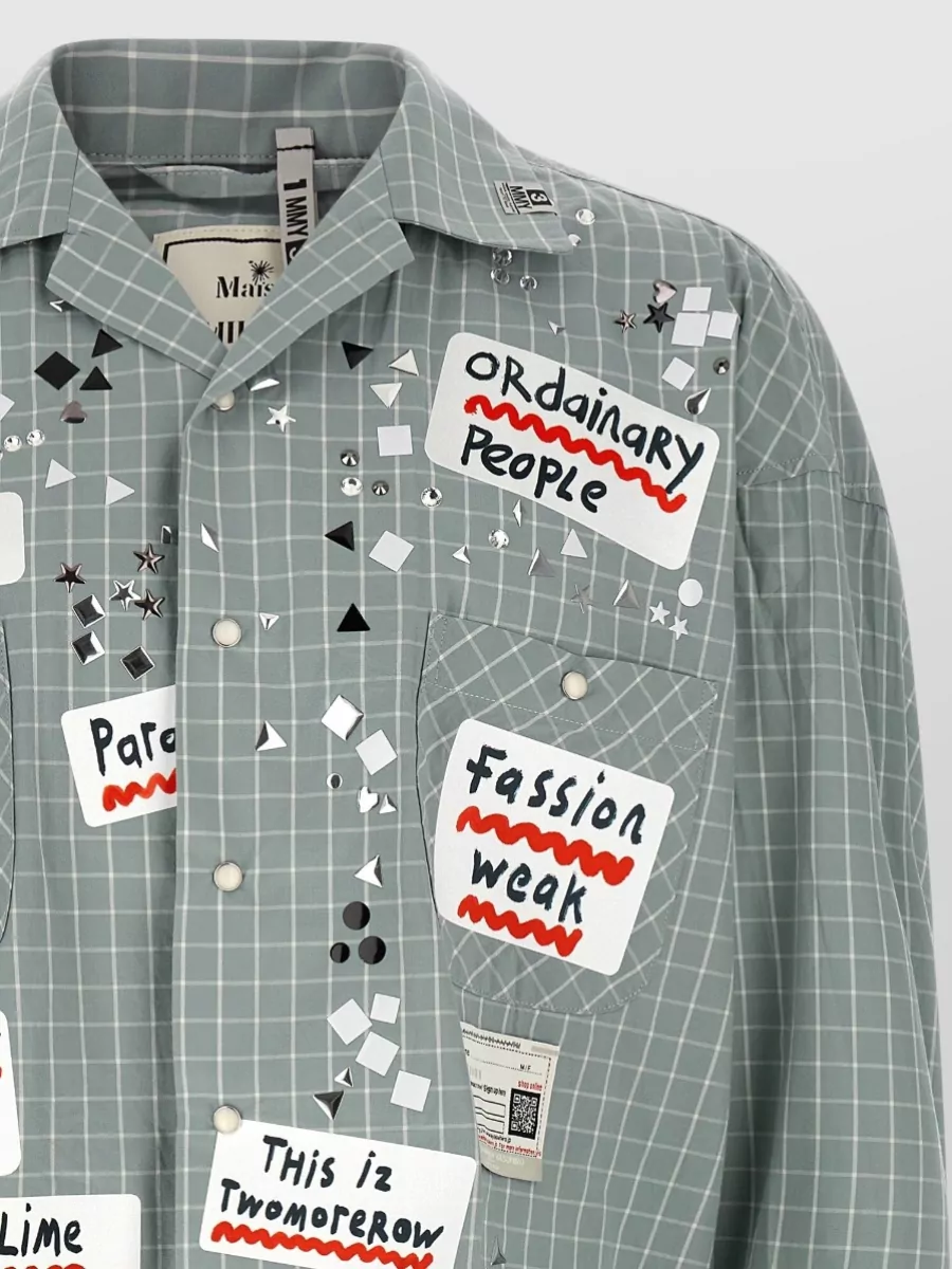 Maison Mihara Yasuhiro Checked Cotton Bowling Shirt