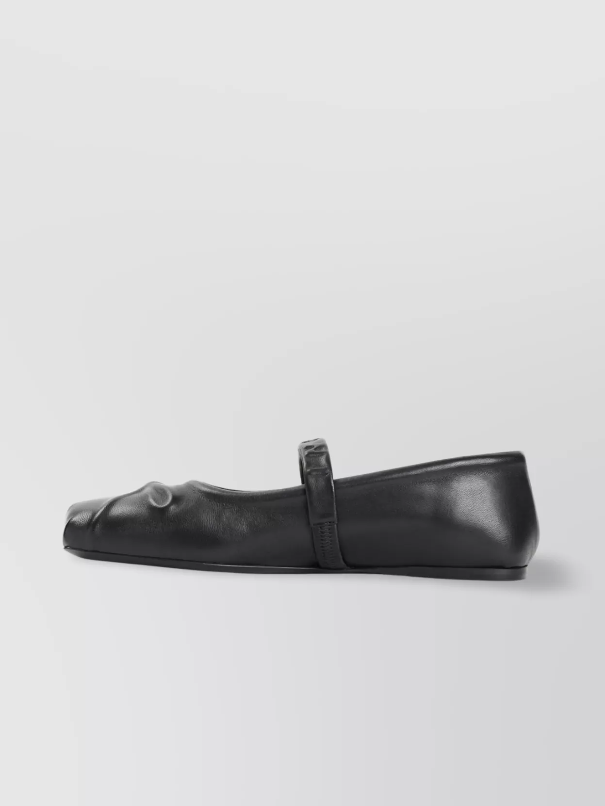 Marni Black Ballerinas With Embossed Bow Detail On The Front In Leather Woman In Black
