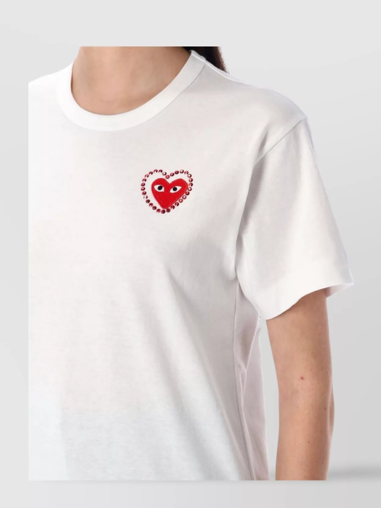 Comme Des Garçons Play Heart Detail Short Sleeve T-Shirt