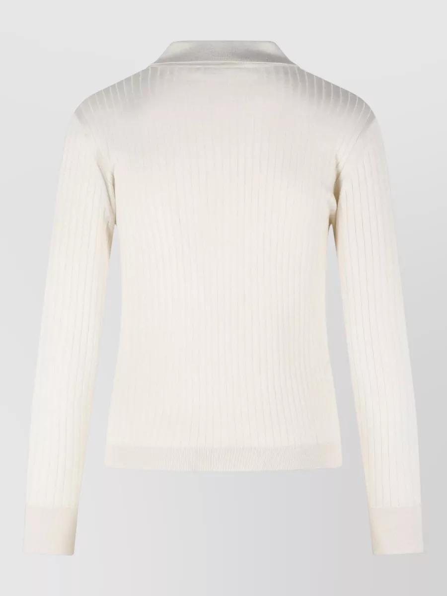 Max Mara Gitano Cashmere Silk Collared Knit Sweater