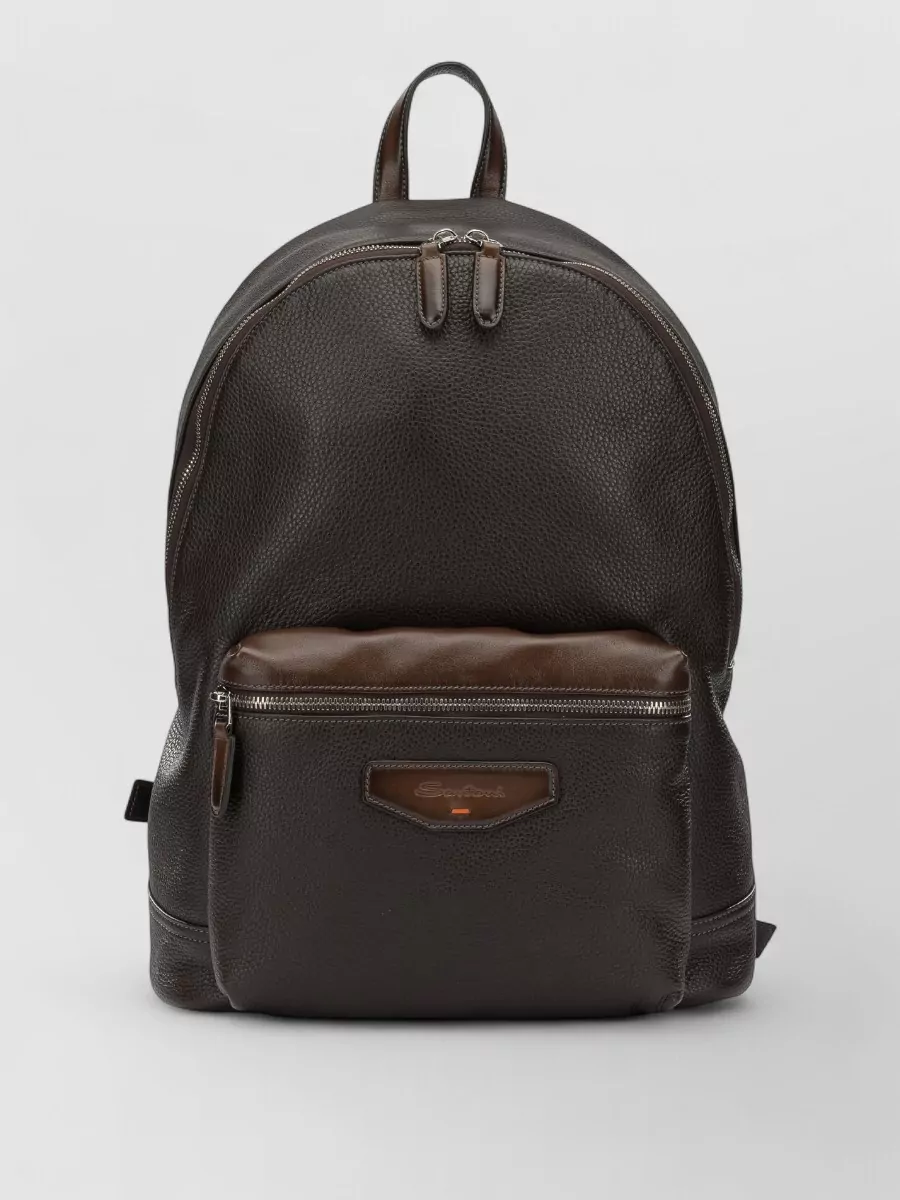 Santoni leather backpack