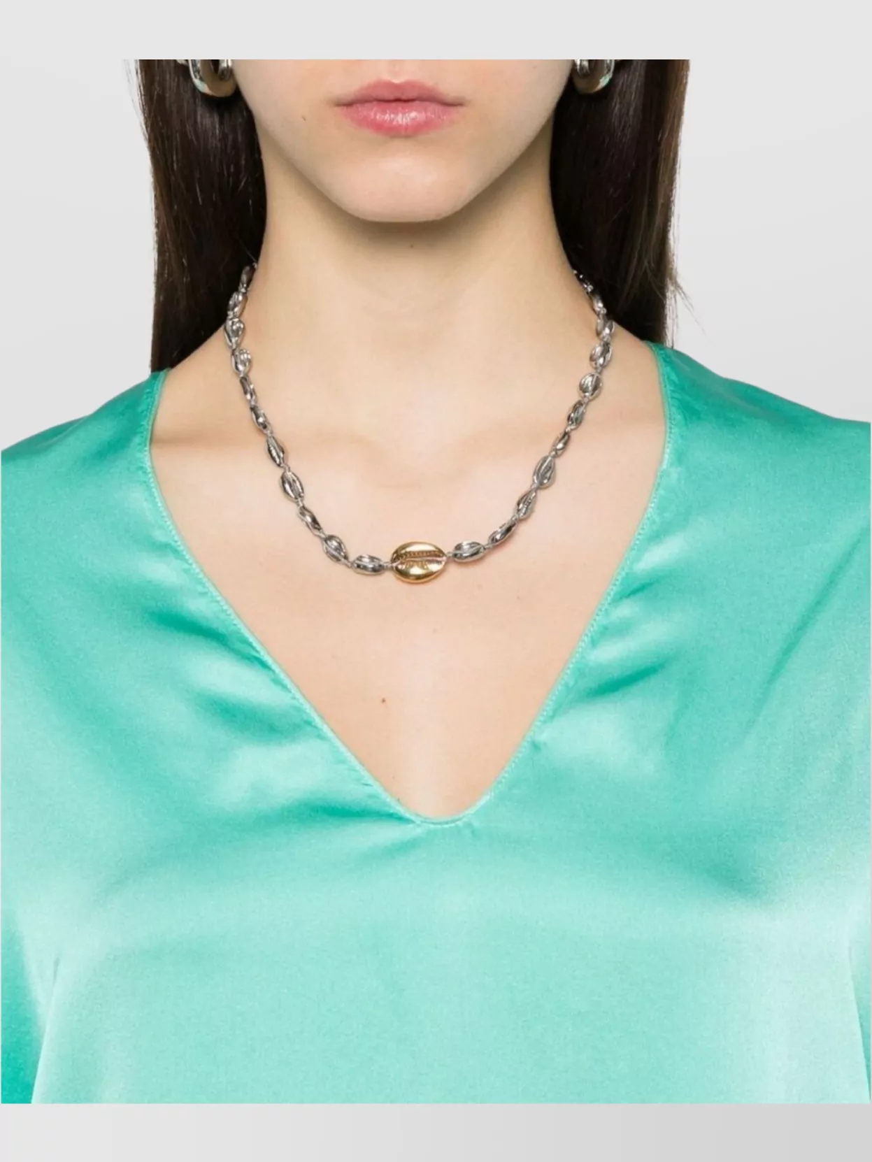 Forte Forte Silk Blouse V-Neck Cuffed Sleeves