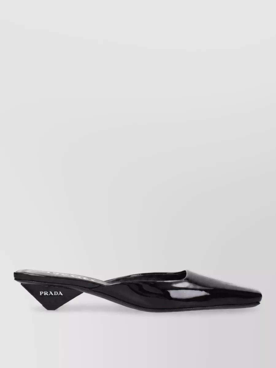 Prada Patent Leather Flat Mules