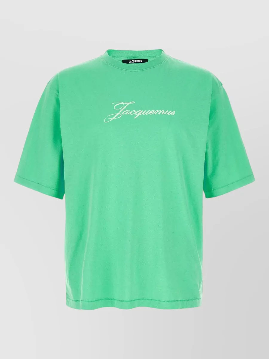 Jacquemus Logo-Print Cotton-Hemp Jersey T-Shirt