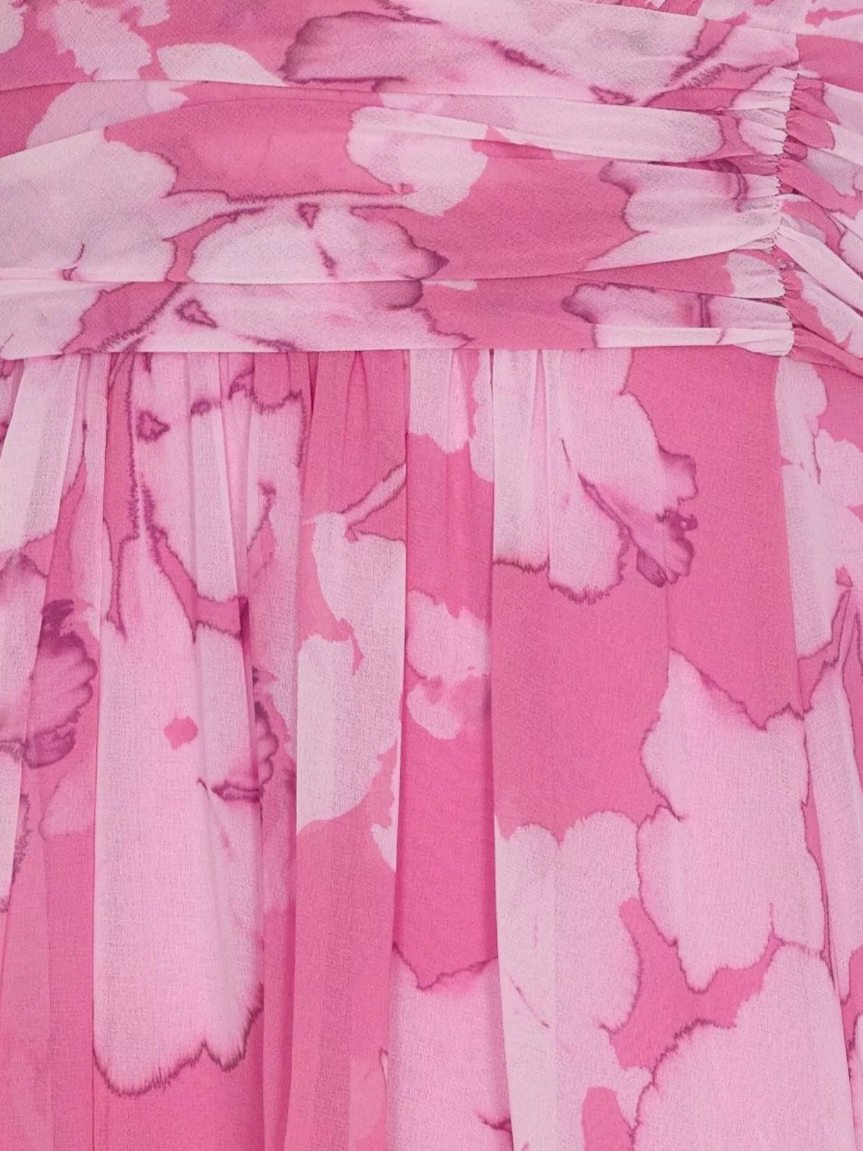 Liu Jo Floral V-Neck Pleated Dress With Back Strap Detail